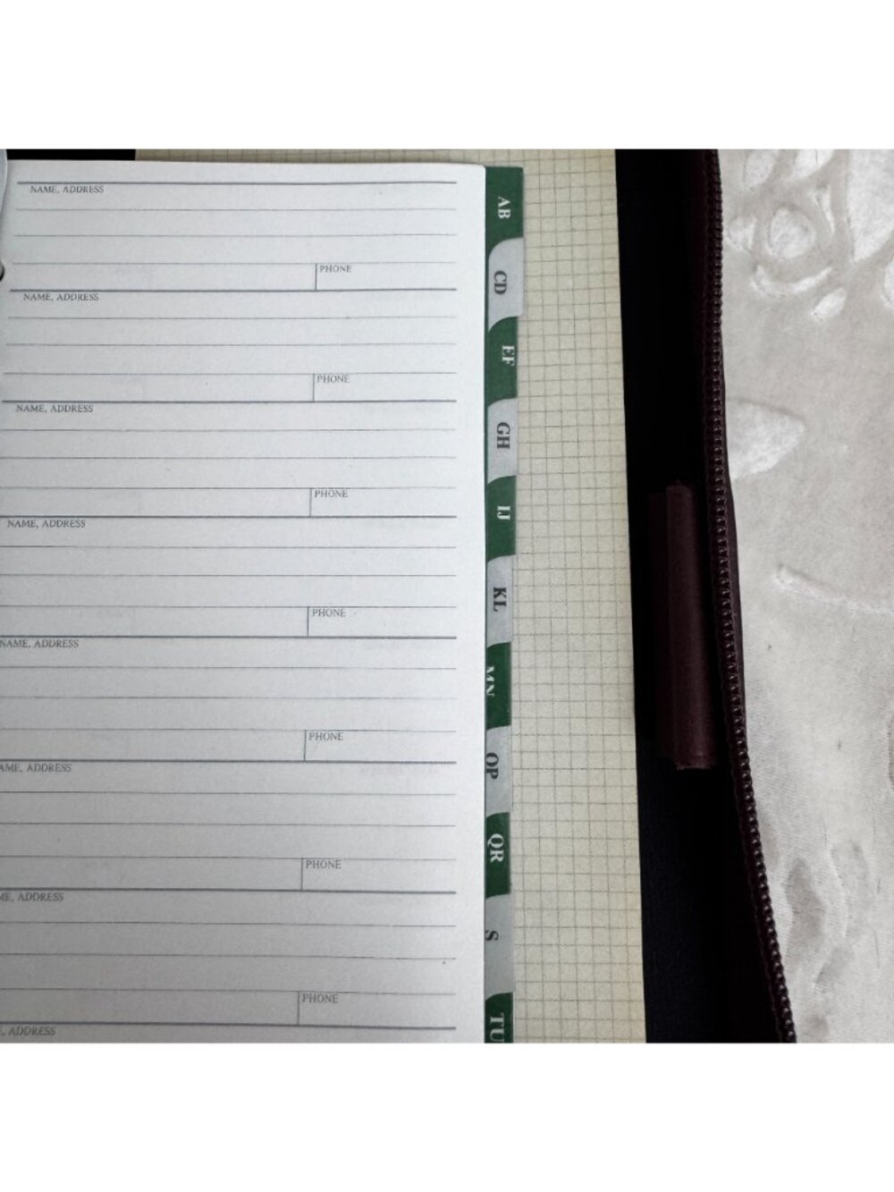 Vintage 1994 Day-Timer Leather Zip Planner Organizer With Inserts 6-Ring Binder - Picture 8 of 10